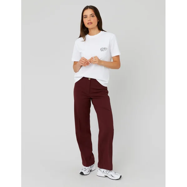 Pantalon tailleur droit Bordeaux