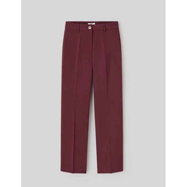 Pantalon tailleur droit Bordeaux