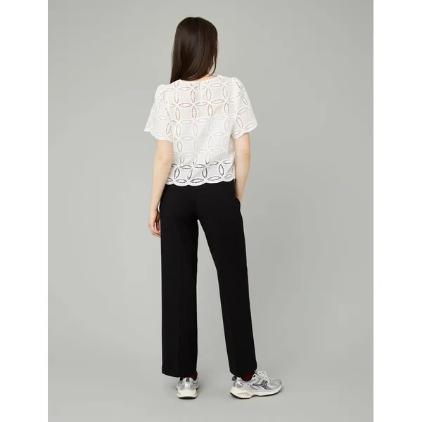 Pantalon tailleur droit Noir