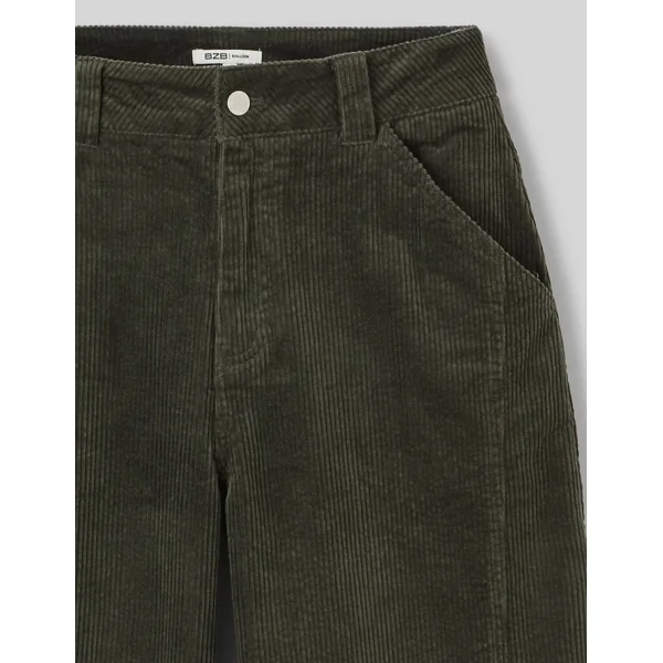 Pantalon velours balloon Kaki foncé