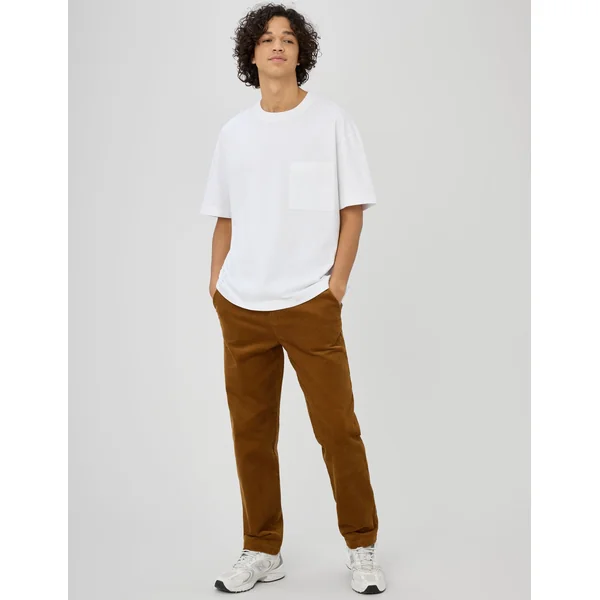 Pantalon velours Camel