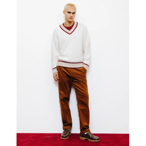 Pantalon velours Camel