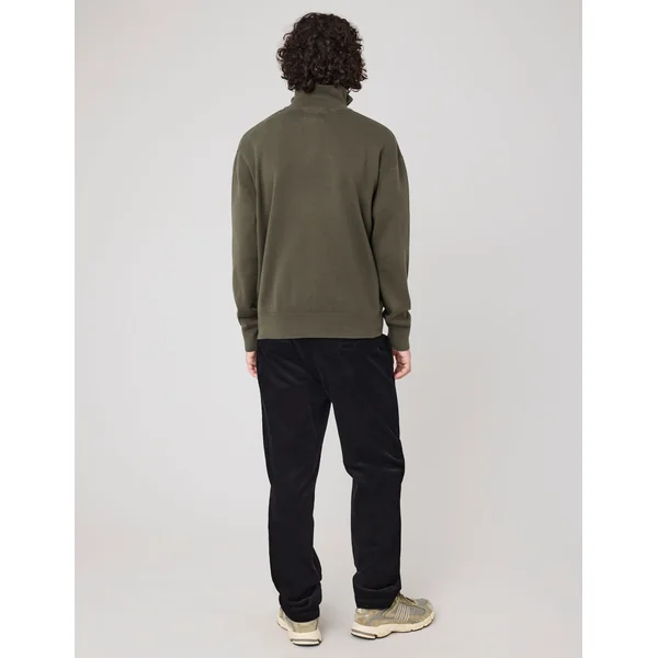 Pantalon velours à pince Noir