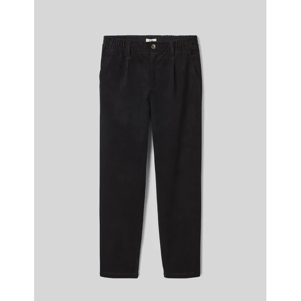Pantalon velours à pince Noir