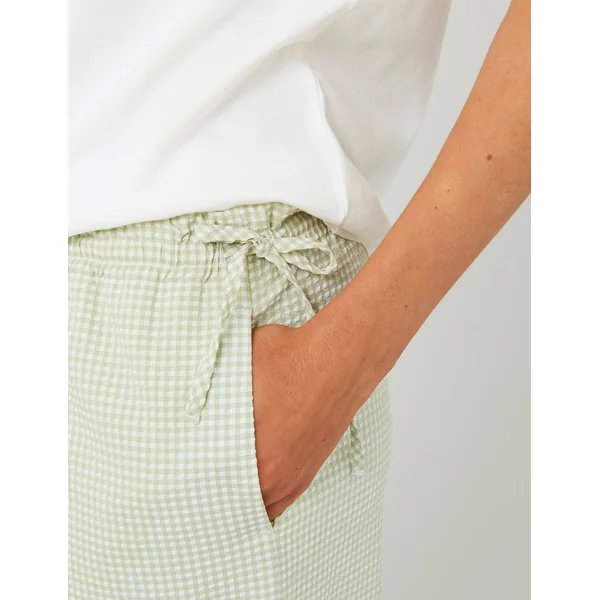 Pantalon vichy Vert clair