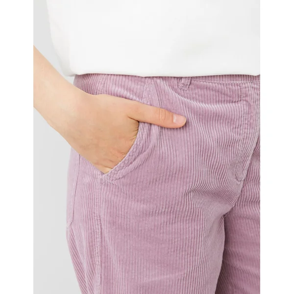 Pantalon wide leg velours cropped Violet
