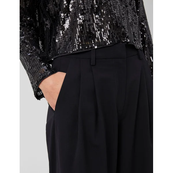 Pantalon à pince ajustable Noir