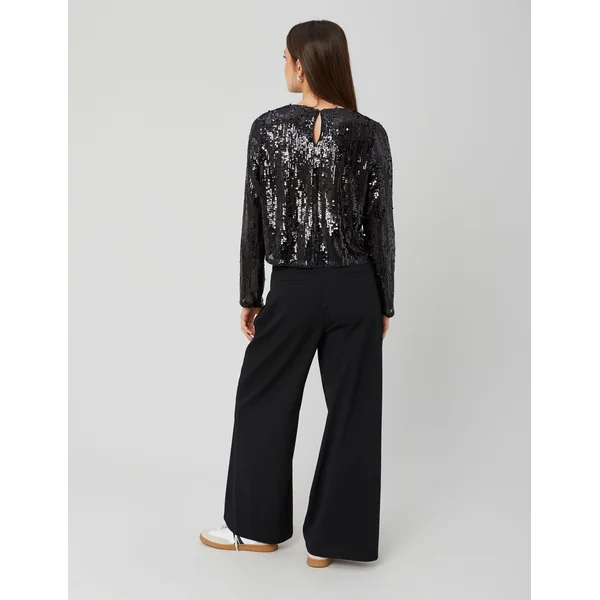 Pantalon à pince ajustable Noir