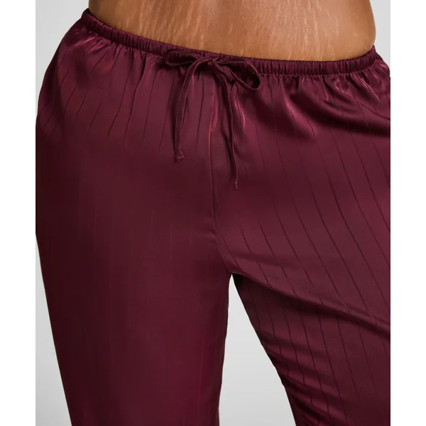 Pantalon à rayures en satin - Violet
