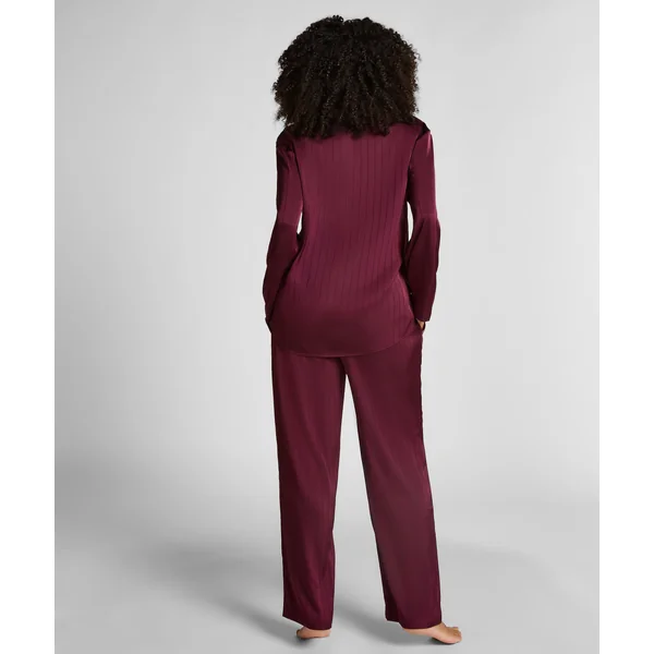 Pantalon à rayures en satin - Violet