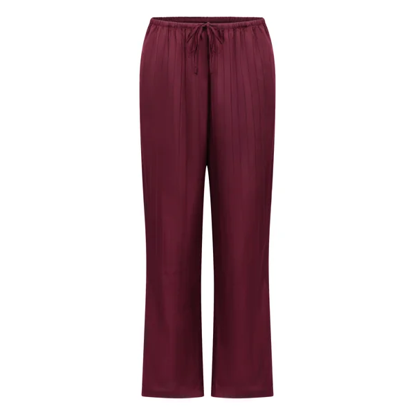 Pantalon à rayures en satin - Violet