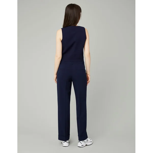 Pantalon à revers Bleu foncé