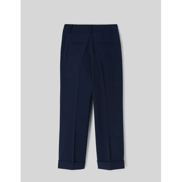 Pantalon à revers Bleu foncé