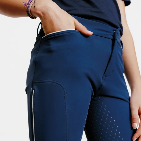 Pantalon équitation fullgrip Enfant - 580 marine