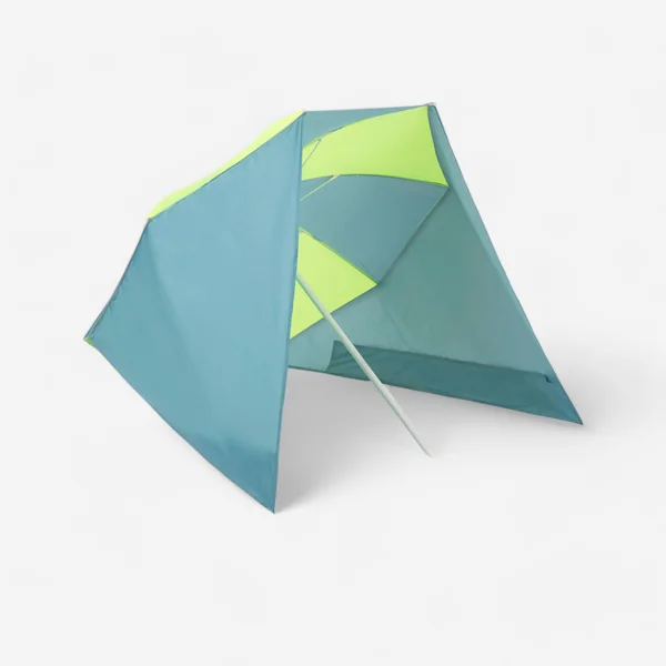 Parasol de plage 2 places UPF 50+ - Paruv windstop bleu jaune