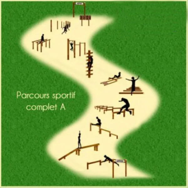 Parcours extérieur Loisirs Amenagements - Parcours sportif complet A