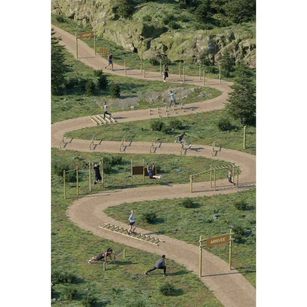 Parcours extérieur Loisirs Amenagements - Parcours sportif complet C