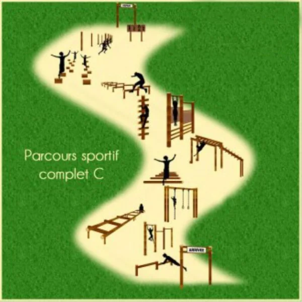 Parcours extérieur Loisirs Amenagements - Parcours sportif complet C