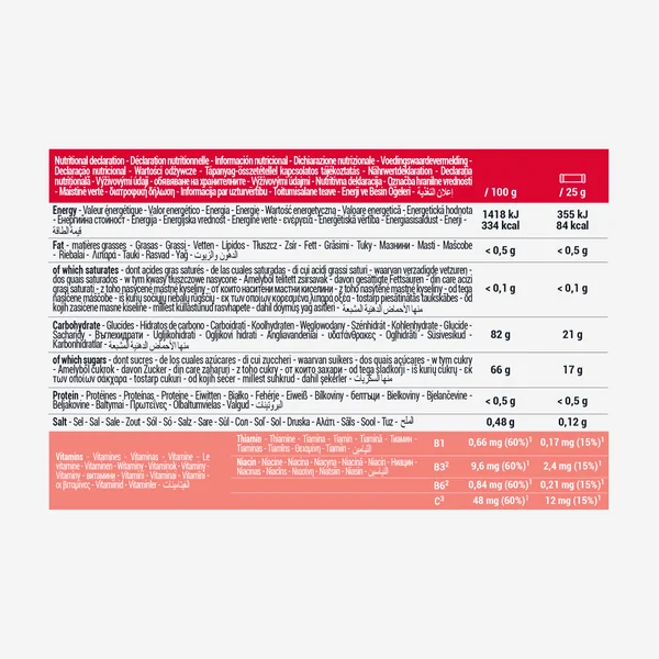 PATE DE FRUITS ÉNERGÉTIQUE FRAISE CRANBERRIES ACEROLA 100X25G