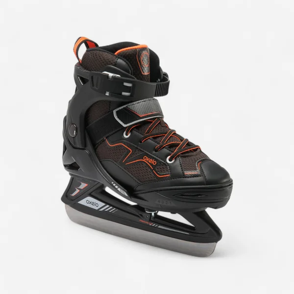 PATIN A GLACE FIT100 JR NOIR/ORANGE GARCON