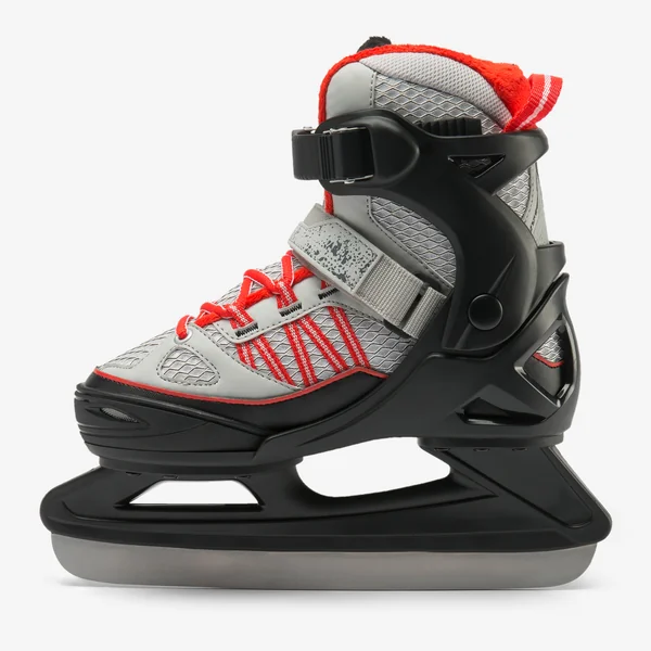 PATIN A GLACE FIT500 JR GRIS/ROUGE GARCON