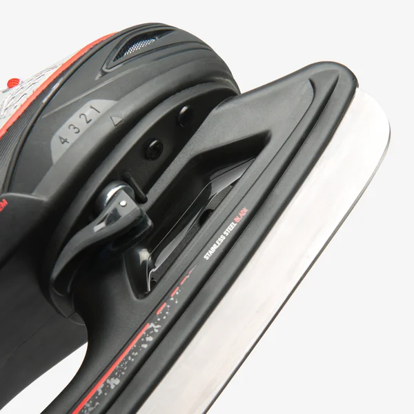 PATIN A GLACE FIT500 JR GRIS/ROUGE GARCON