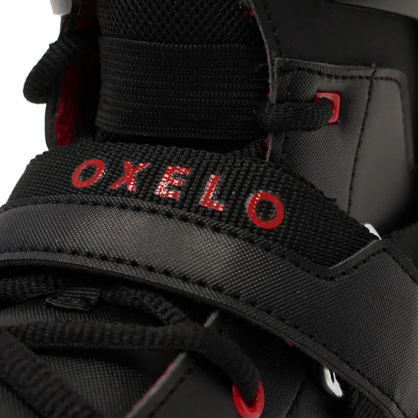 Patins à glace adulte FIT500 homme noir et rouge