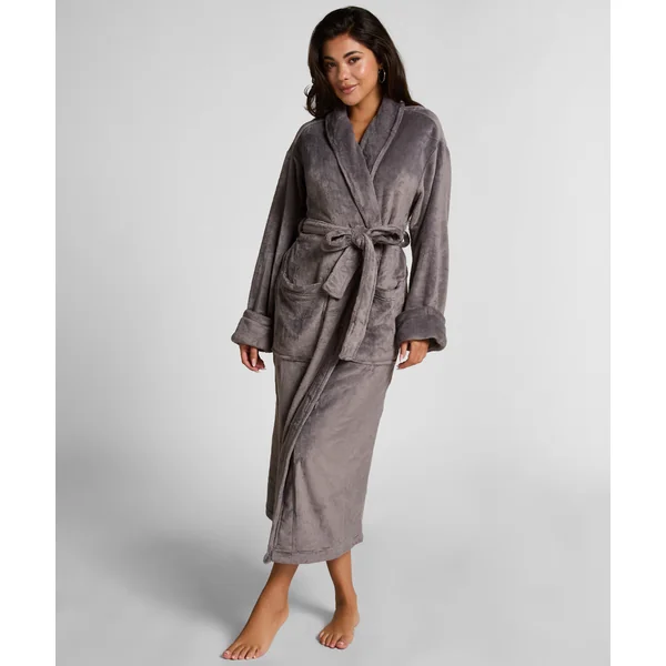 Peignoir en polaire douce - Gris