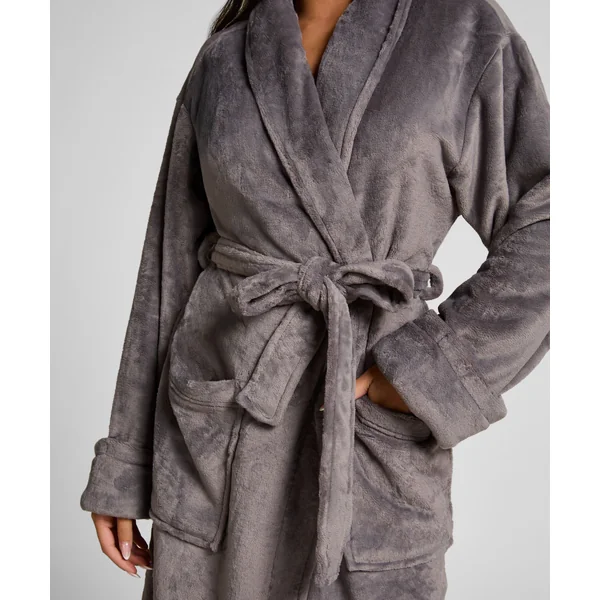 Peignoir en polaire douce - Gris
