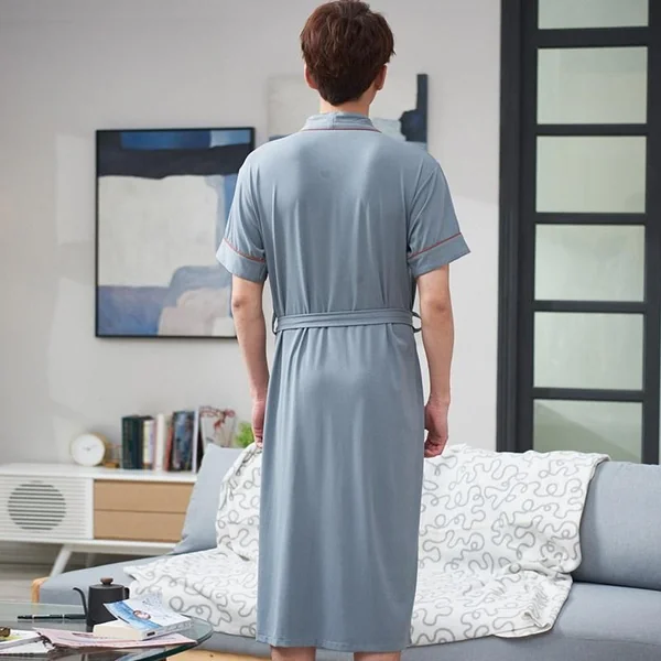 Peignoir Kimono Coton Turquoise