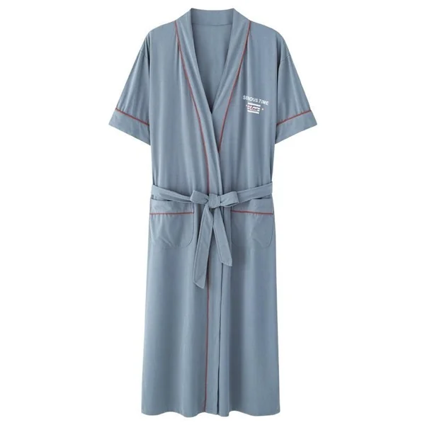 Peignoir Kimono Coton Turquoise