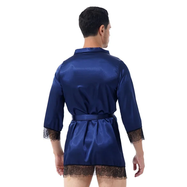 Peignoir Kimono Court Frange