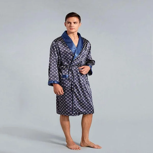 Peignoir Satin Homme Luxe