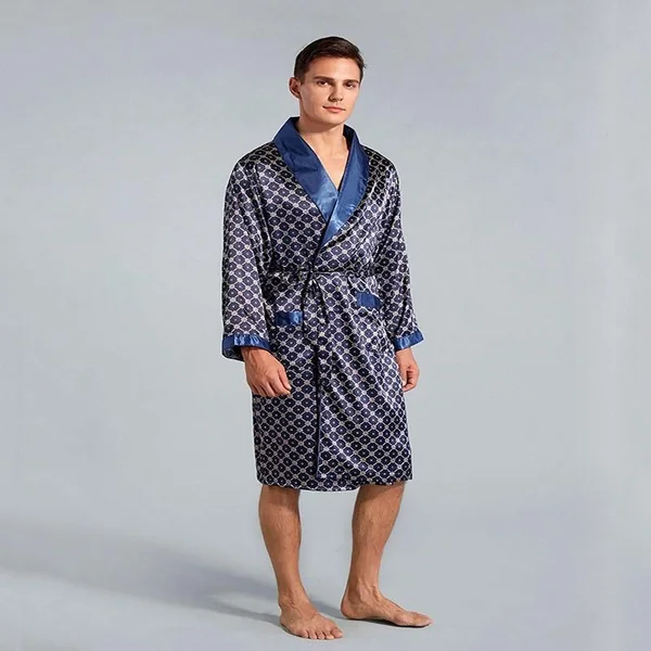 Peignoir Satin Homme Luxe