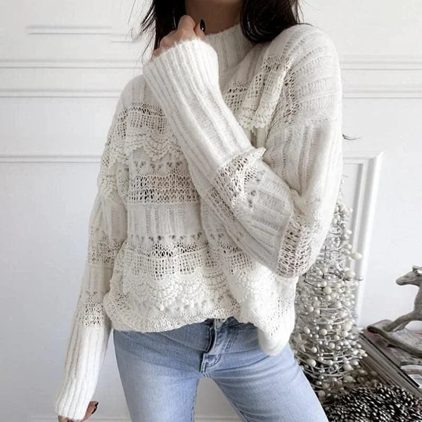 Petit Pull Bohème Col Haut