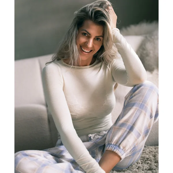Petite pantalon de pyjama en sergé - Bleu