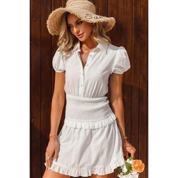 Petite Robe Blanche Style Bohème