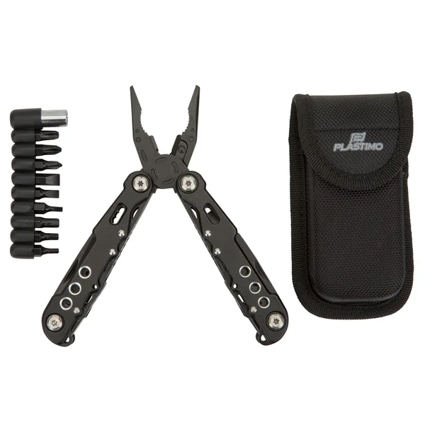 Pince couteau multifonction 20 outils en aluminium anodisé avec blocage de sécu
