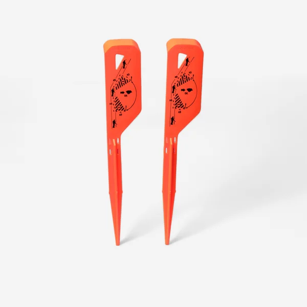 PIQUET DE BATTUE ORANGE + RALLONGE 65 CM