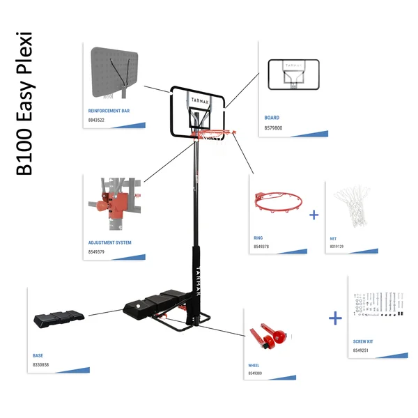 Planche pour panier de Basket - B100 Easy Plexi Planche