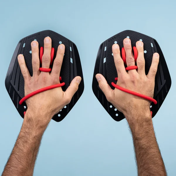 Plaquettes de natation 900 xl noir rouge