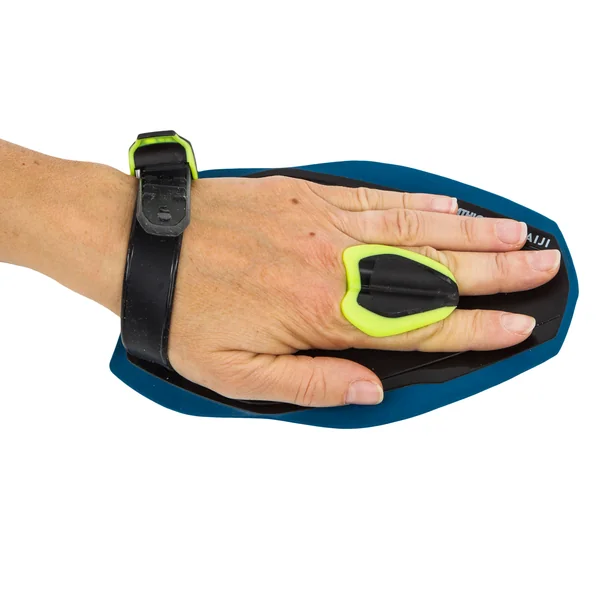 Plaquettes de natation quick-in 500 taille m bleu jaune