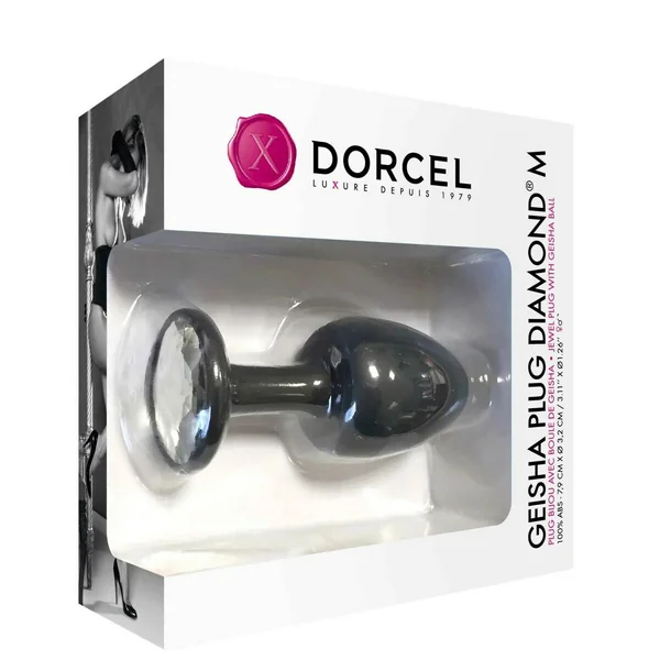 Plug anal GEISHA PLUG DIAMOND M - Noir Dorcel Dorcel