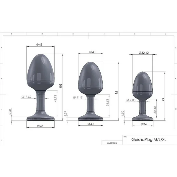 Plug anal GEISHA PLUG RUBY L - Noir Dorcel Dorcel