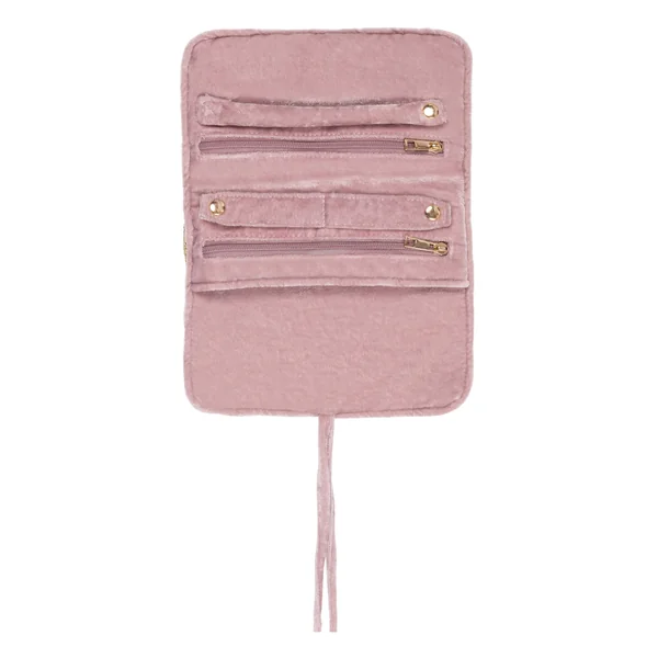 Pochette perlée pour bijoux - Rose
