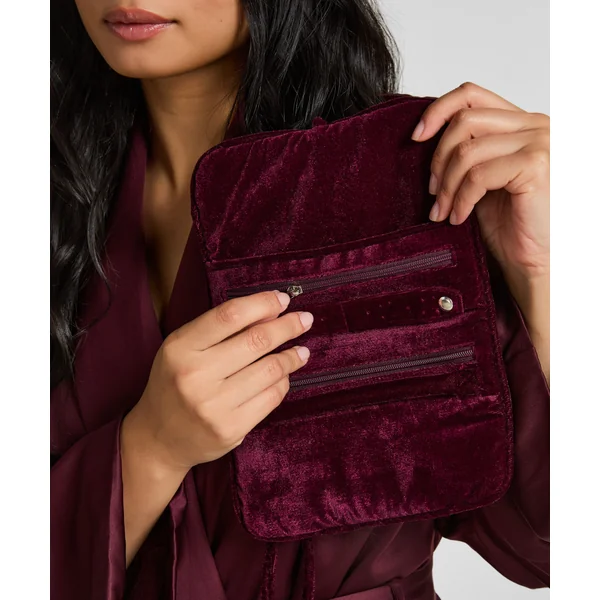 Pochette perlée pour bijoux - Violet