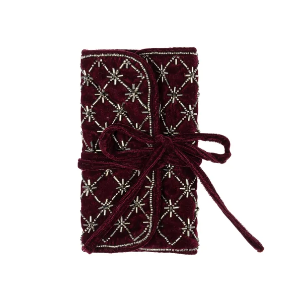 Pochette perlée pour bijoux - Violet