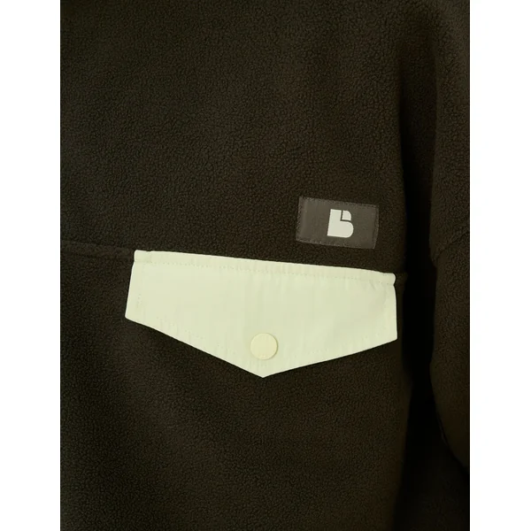 Polaire col montant zippé Kaki foncé