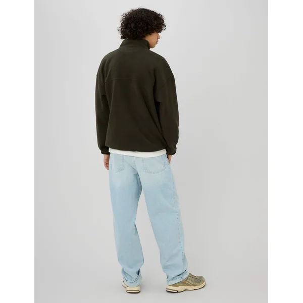 Polaire col montant zippé Kaki foncé