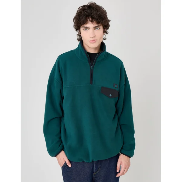 Polaire col montant zippé Vert